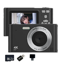 Appareil Photo Numérique VURAHOME C15 1080P Zoom 16X Écran 2,4" 128Go Noir