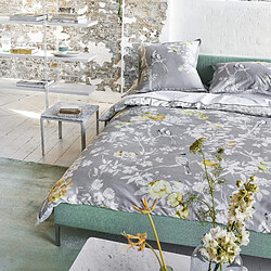 Designers Guild Housse de couette imprimée en satin de coton, PONTOISE PLATINIUM