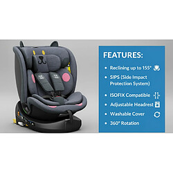 Avis BUF BOOF® B-Joy DELUXE i-Size Siège Auto 360° Pivotant ISOFIX R129, 40–150 cm, SIPS