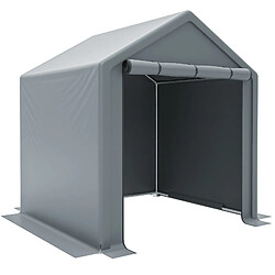 modfu Abri de rangement vélos 190x170x200 cm en acier galvanisé et toile PE gris foncé pas cher