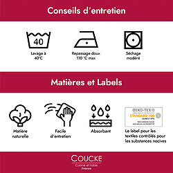 Avis A Demain Torchon uni en lin et coton, BISTROT