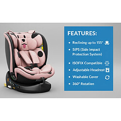 BUF BOOF® B-Joy DELUXE i-Size Siège Auto 360° Pivotant ISOFIX R129, 40–150 cm, SIPS