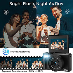 Vurahome Appareil photo compact - Noir pas cher