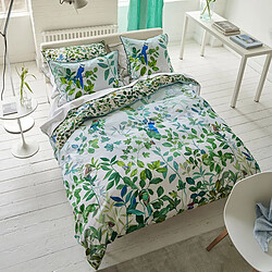Designers Guild Housse de couette imprimée en satin de coton, VOLIERE SKY