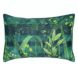 Designers Guild Taie d'oreiller imprimée en satin de coton, ARJUNA LEAF