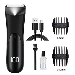 INF Tondeuse Électrique Intime en Céramique avec Écran Digital - Rechargeable & Étanche Black