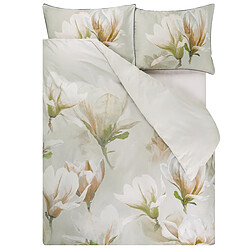 Designers Guild Housse de couette imprimée en satin de coton, YULAN MAGNOLIA
