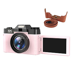 Appareil Photo Numérique Vlogging VURAHOME RZ0 5K 75MP WiFi Écran 3" Grand Angle Rose