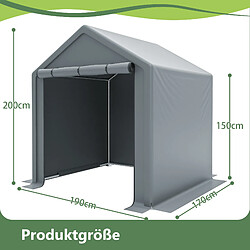 Avis modfu Abri de rangement vélos 190x170x200 cm en acier galvanisé et toile PE gris foncé