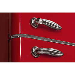 Schneider SCCB250V-RE - Réfrigérateur combiné 249L Vintage Rouge pas cher