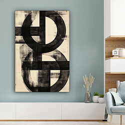 Acheter Muchowow Cercles Poutres Noir Abstrait - 80x80 cm
