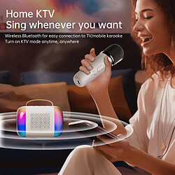 INF Machine à karaoké Y5 à double microphone avec haut-parleur Bluetooth