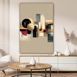 Muchowow Abstrait Formes Beige - 80x80 cm pas cher