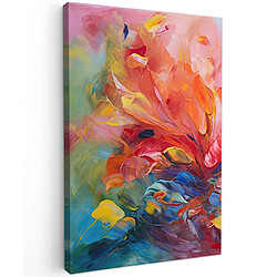 MuchoWow TABLEAU SUR TOILE Peinture à l'huile - Art - Abstrait - Coloré 20x30 cm