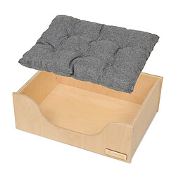 Animood Drewniane Lit pour chien Marti taille : L, couleur : naturel pas cher