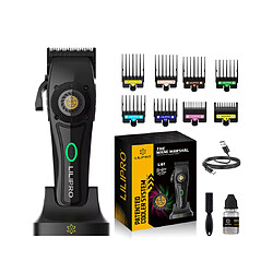 Lilipro Tondeuse à cheveux pro sans fil 7000RPM, lame DLC, écran LCD, 6 sabots, 180min autonomie, r