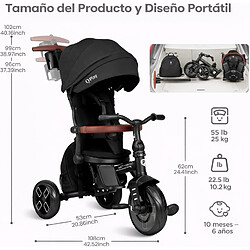 Avis Devessport - Tricycle évolutif Qplay Comfo Max 8 en 1 Noir / 10-72 mois