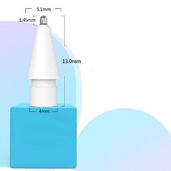 INF Paquet de 4 pointes de rechange pour stylo Apple Pencil White