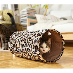 Avis Dehner Tunnel pour Chat Leo, Ø 25 cm, Longueur 50 cm, Polyester/Métal, Marron