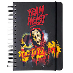 Inny Carnet de Notes A5 Modèle Team Heist La Casa de Papel Couverture Rigide Noir