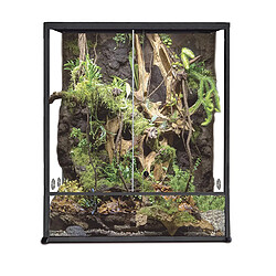 REPTILES PLANET Aluminium Elegance Terrarium pour Reptile/Amphibien 30 x 30 x 45 Noir