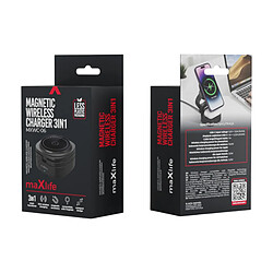 Maxlife Chargeur sans fil 3-en-1 Qi Noir pas cher