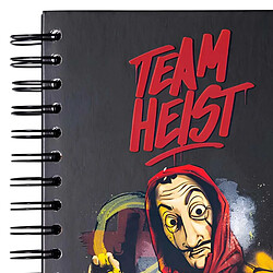 Inny Carnet de Notes A5 Modèle Team Heist La Casa de Papel Couverture Rigide Noir pas cher