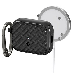 Spigen Mag Armor MagFit Coque Compatible avec Airpods Pro 2eme Génération 2022 - Noir Mat pas cher