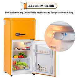 Avis Merax Réfrigérateur 2 Porte 60 L-classe E-45 dB-silencieuse-rétro-jaune Antique