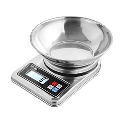 INF Balance Électronique de Cuisine 3KG/0.1G en Acier Inoxydable Argenté - Précision et Polyva
