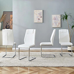 Pugsdrly Chaises - lot de 4 - Convient à la salle à manger - pieds en métal