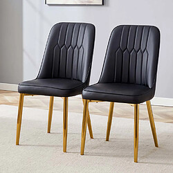 Pugsdrly Chaises - Lot de 2 - PU - Convient à la salle à manger