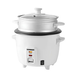 MELISSA Cuiseur de Riz 0.6 L 300W Revêtement Antiadhésif avec Panier Vapeur Blanc