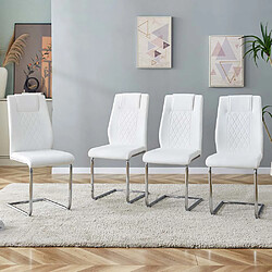 Pugsdrly Chaises - lot de 4 - Convient à la salle à manger - pieds en métal