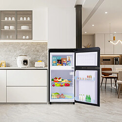Merax Réfrigérateur Rétro 72 L-classe E-mini Bar 2 Zone-silencieuse-120 Kwh/an-noir