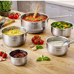 Acheter Cheffinger Ensemble de 5 Casseroles Inox pour Cuisson Tous Feux Induction Argent