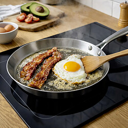 Avis Cheffinger Poêle à Crêpes 28 cm en Acier Inoxydable Compatible Tous Feux Induction Argent
