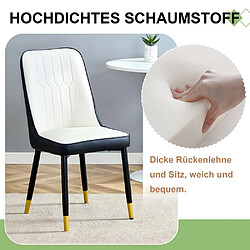 Avis Pugsdrly Chaises - Lot de 2 - PU - Dossier haut - Pieds en métal