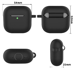 INF Étui pour AirPods avec porte-clés et accessoires Black AirPods 4 plats