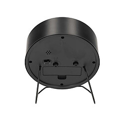 Acheter Nedis Réveil Analogique Design Rond avec Pied en Métal et Fonction Snooze Noir