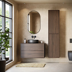Acheter BADPLAATS Meuble sous lavabo Mali 80 x 46 cm - Brun noyer - Meuble de salle de bain