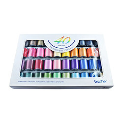 Brodeuse PP1 - 40 bobines de fil à broder - Brother