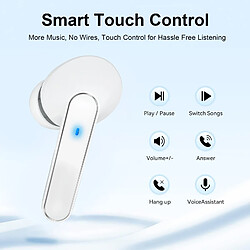 INF Écouteurs Bluetooth 5.4 sans fil DP4 Longue Autonomie White pas cher