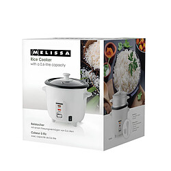 MELISSA Cuiseur de Riz 0.6 L 300W Revêtement Antiadhésif avec Panier Vapeur Blanc pas cher