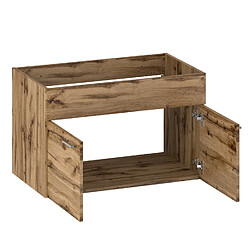 Acheter BADPLAATS Meuble salle de bain Colorado 80 x 46 x 52 cm – Chêne – Meuble suspendu à 2 portes