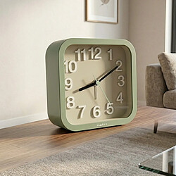 Avis Nedis Réveil de Table Analogique Mouvement d'Horloge Silencieux avec Fonction Snooze Vert