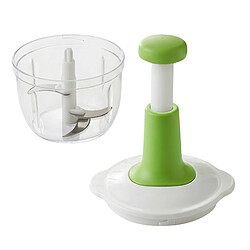 Cheffinger Hachoir Manuel Multifonction avec Lames Inox et Bol 2L Blanc / Vert