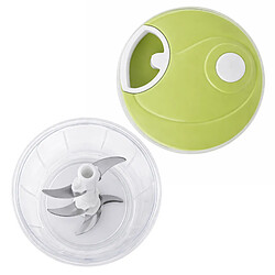 Cheffinger Hachoir Manuel Multifonction Lames Inox et Bol 900 Ml Vert