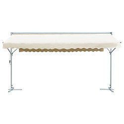 Helloshop26 Auvent sur pied 600 x 300 cm crème 02_0007483