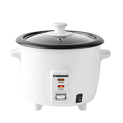 MELISSA Cuiseur de Riz 0.6 L 300W Revêtement Antiadhésif avec Panier Vapeur Blanc